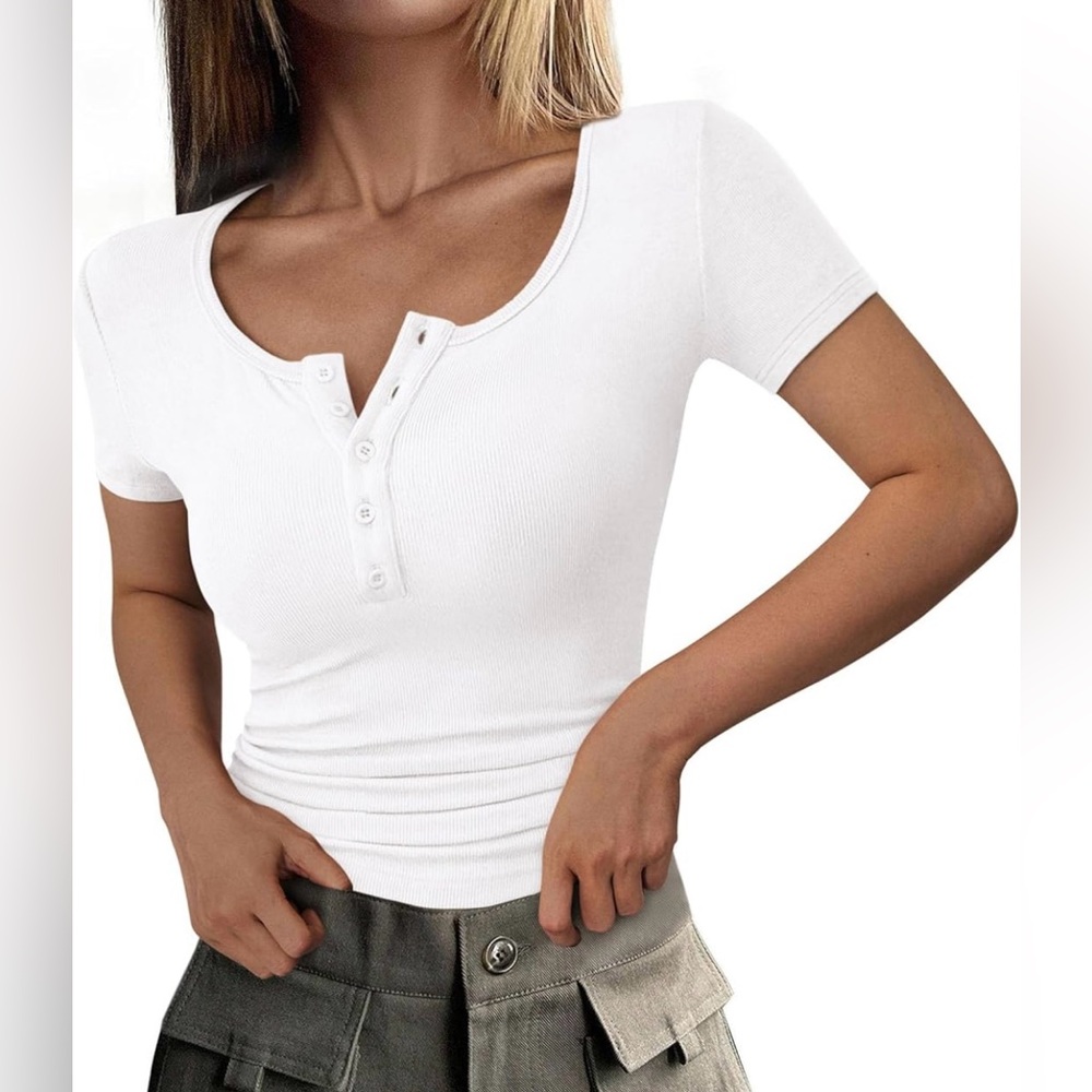 Short Sleeve Henley Top